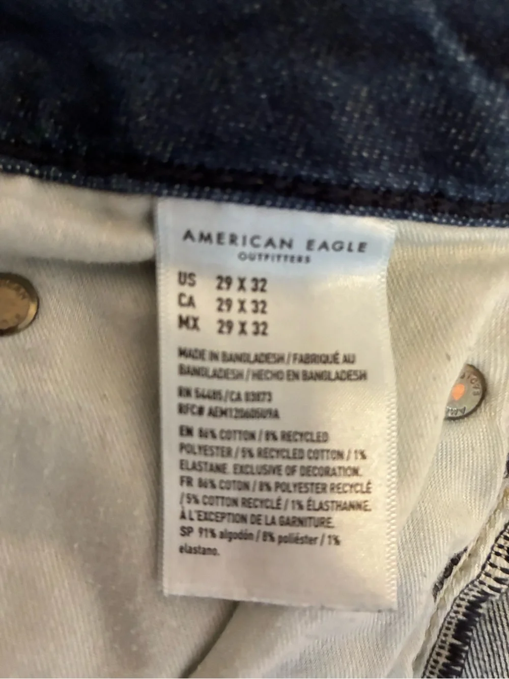 American Eagle Outfitters Men’s Dark Indigo Slim Straight Jeans